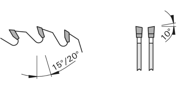 Desenho de geometria do dente Esquerda > Direita